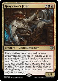 Graywater's Fixer, Commander: Outlaws of Thunder Junction