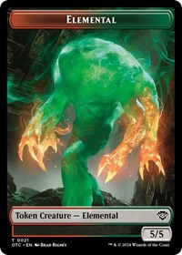 Elemental (0021) // Angel Double-Sided Token, Commander: Outlaws of Thunder Junction