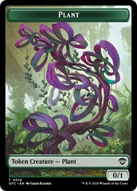Plant // Sand Warrior Double-Sided Token, Commander: Outlaws of Thunder Junction