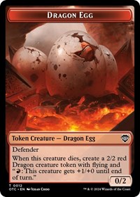 Dragon Egg // Dragon Double-Sided Token, Commander: Outlaws of Thunder Junction