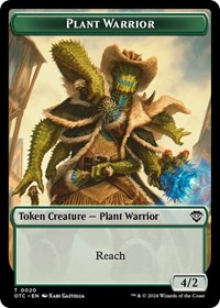Plant Warrior // Plant Double-Sided Token, Commander: Outlaws of Thunder Junction