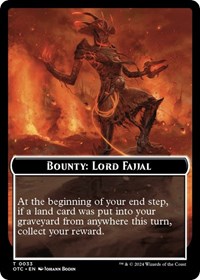 Bounty: Lord Fajjal // Bounty Rules Double-Sided Token, Commander: Outlaws of Thunder Junction
