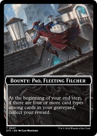 Bounty: Paq, Fleeting Filcher // Bounty Rules Double-Sided Token, Commander: Outlaws of Thunder Junction