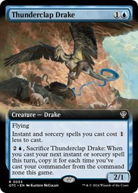 Thunderclap Drake (Extended Art), Commander: Outlaws of Thunder Junction