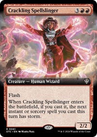 Crackling Spellslinger (Extended Art), Commander: Outlaws of Thunder Junction