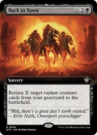 Back in Town (Extended Art), Commander: Outlaws of Thunder Junction