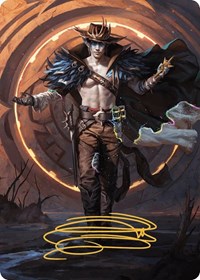 Oko, the Ringleader Art Card (29/54) (Gold-Stamped Signature), Art Series: Outlaws of Thunder Junction