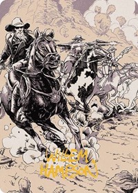 Overwhelming Forces Art Card (Gold-Stamped Signature), Art Series: Outlaws of Thunder Junction