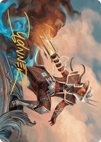 Annie Flash, the Veteran Art Card (Gold-Stamped Signature), Art Series: Outlaws of Thunder Junction