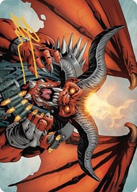 Rakdos, the Muscle Art Card (Gold-Stamped Signature), Art Series: Outlaws of Thunder Junction