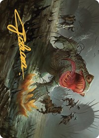 The Gitrog, Ravenous Ride Art Card (Gold-Stamped Signature), Art Series: Outlaws of Thunder Junction