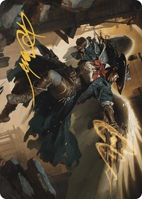 Archangel of Tithes Art Card (Gold-Stamped Signature), Art Series: Outlaws of Thunder Junction