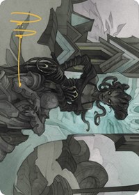 Vraska Joins Up Art Card (Gold-Stamped Signature), Art Series: Outlaws of Thunder Junction