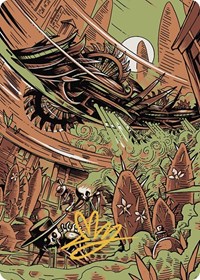 Contagion Engine Art Card (Gold-Stamped Signature), Art Series: Outlaws of Thunder Junction
