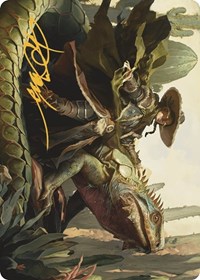 Outcaster Trailblazer Art Card (Gold-Stamped Signature), Art Series: Outlaws of Thunder Junction