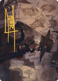 Lazav, Familiar Stranger Art Card (Gold-Stamped Signature), Art Series: Outlaws of Thunder Junction