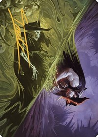 Pillage the Bog Art Card (Gold-Stamped Signature), Art Series: Outlaws of Thunder Junction