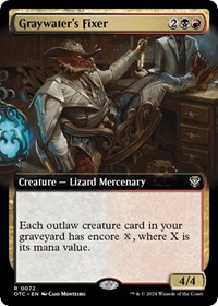 Graywater's Fixer (Extended Art), Commander: Outlaws of Thunder Junction