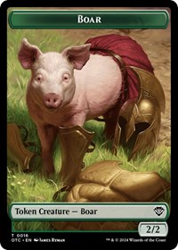 Boar // Drake Double-Sided Token, Commander: Outlaws of Thunder Junction