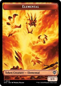 Elemental (0014) // Soldier (0026) Double-Sided Token, Commander: Outlaws of Thunder Junction