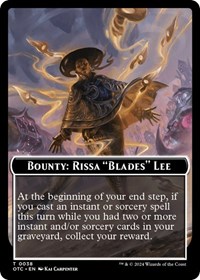 Bounty: Rissa "Blades" Lee // Bounty Rules Double-Sided Token, Commander: Outlaws of Thunder Junction