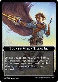 Bounty: Miron Tillas Jr. // Bounty Rules Double-Sided Token, Commander: Outlaws of Thunder Junction