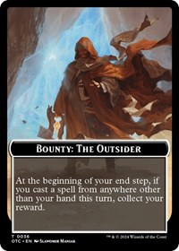 Bounty: The Outsider // Bounty Rules Double-Sided Token, Commander: Outlaws of Thunder Junction