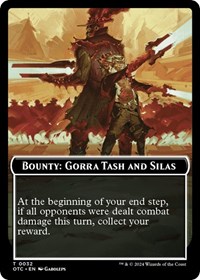 Bounty: Gorra Tash and Silas // Bounty Rules Double-Sided Token, Commander: Outlaws of Thunder Junction