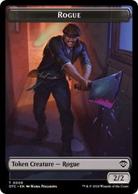 Rogue // The Monarch Double-Sided Token, Commander: Outlaws of Thunder Junction