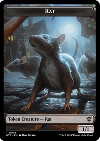 Rat // Blood Double-Sided Token, Commander: Outlaws of Thunder Junction