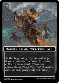 Bounty: Eriana, Wrecking Ball // Bounty Rules Double-Sided Token, Commander: Outlaws of Thunder Junction