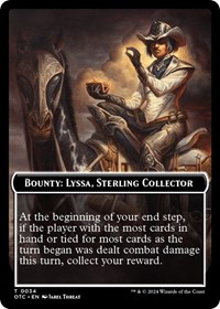 Bounty: Lyssa, Sterling Collector // Bounty Rules Double-Sided Token, Commander: Outlaws of Thunder Junction
