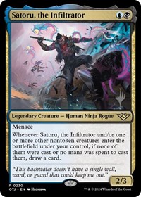 Satoru, the Infiltrator, Promo Pack: Outlaws of Thunder Junction