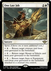 One Last Job, Prerelease Cards