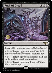 Rush of Dread, Prerelease Cards