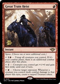 Great Train Heist, Prerelease Cards
