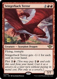 Stingerback Terror, Prerelease Cards