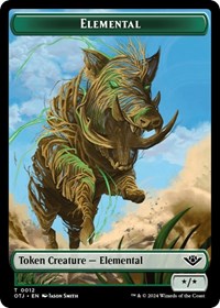 Elemental // Plot Double-Sided Token, Outlaws of Thunder Junction
