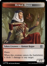 Human Rogue // Plot Double-Sided Token, Outlaws of Thunder Junction: Breaking News