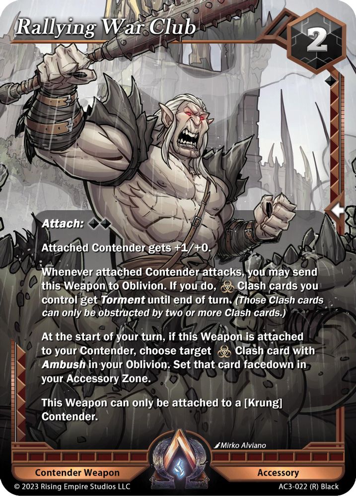 Rallying War Club, Foil, front