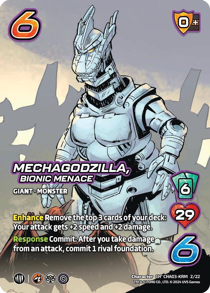 Mechagodzilla, Bionic Menace, Foil, front