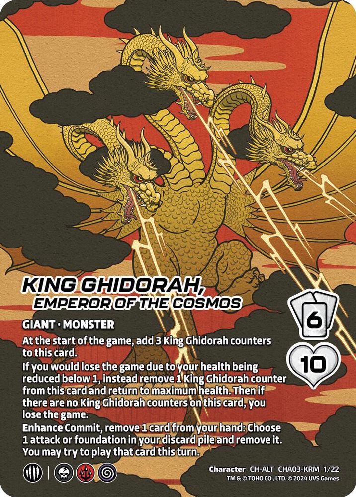 King Ghidorah, Emperor of the Cosmos (Alternate Art), Standard, front