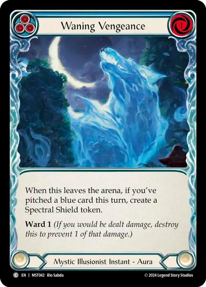 Waning Vengeance (Blue), Standard, front