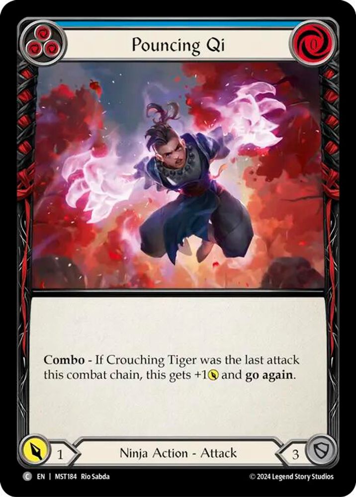 Pouncing Qi (Blue), Standard, front