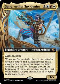 Satya, Aetherflux Genius (Extended Art), Commander: Modern Horizons 3
