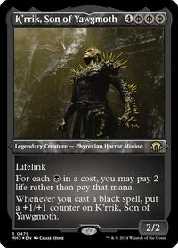 K'rrik, Son of Yawgmoth (Foil Etched), Modern Horizons 3
