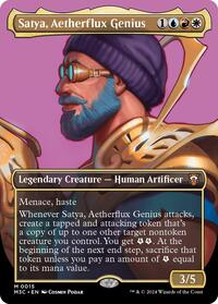 Satya, Aetherflux Genius (Borderless), Commander: Modern Horizons 3