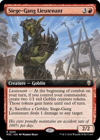 Siege-Gang Lieutenant (Extended Art) (Ripple Foil), Commander: Modern Horizons 3