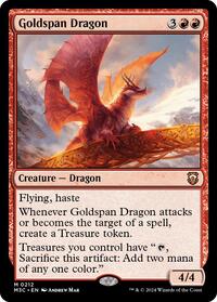 Goldspan Dragon (Ripple Foil), Commander: Modern Horizons 3