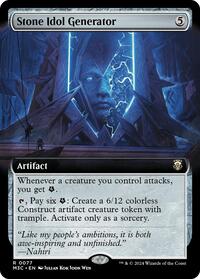 Stone Idol Generator (Extended Art) (Ripple Foil), Commander: Modern Horizons 3